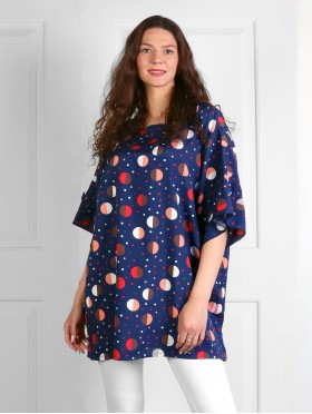 Abstract Print Plus Size Fashion Top